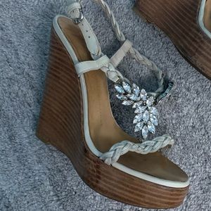 Giuseppe Zanotti Jeweled Wedge Sandal